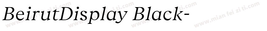 BeirutDisplay Black字体转换